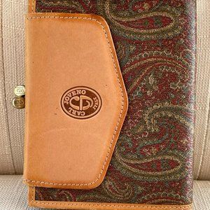 Carl Joveno Women Wallet Tan Leather Card Holder Coin Pocket